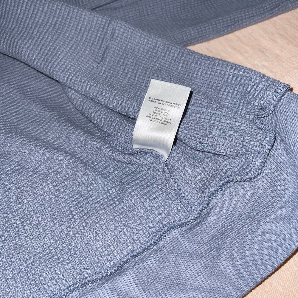 Aritzia Tna Waffle Zip-up Hoodie (granite blue) - Picture 6 of 6